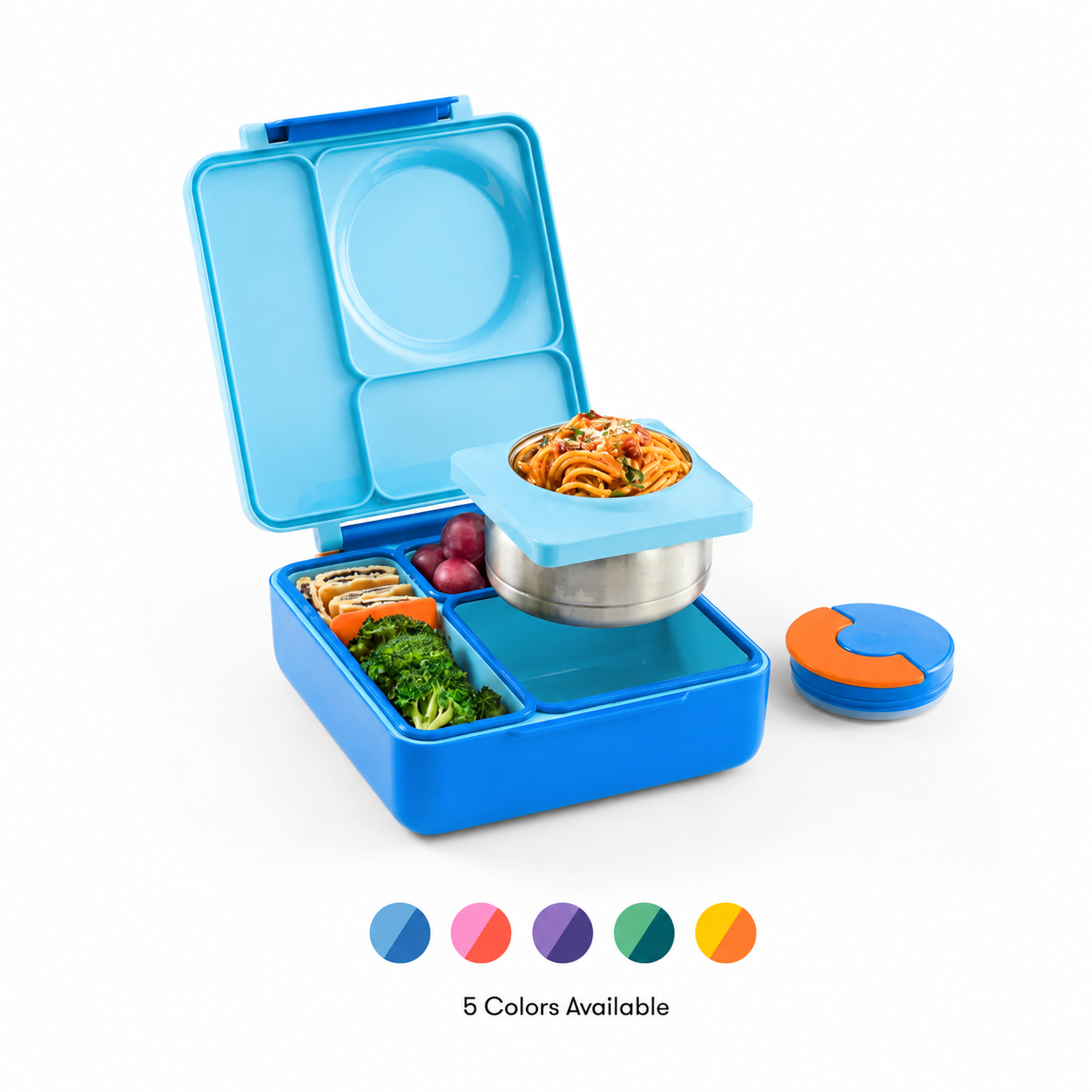 Insulated Bento Lunch Box with Thermos & 3 Compartments – Leak-Proof Stainless Steel Meal Prep Container, Durable, Easy to Clean & Perfect for School, Work & Travel