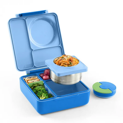Insulated Bento Lunch Box with Thermos & 3 Compartments – Leak-Proof Stainless Steel Meal Prep Container, Durable, Easy to Clean & Perfect for School, Work & Travel
