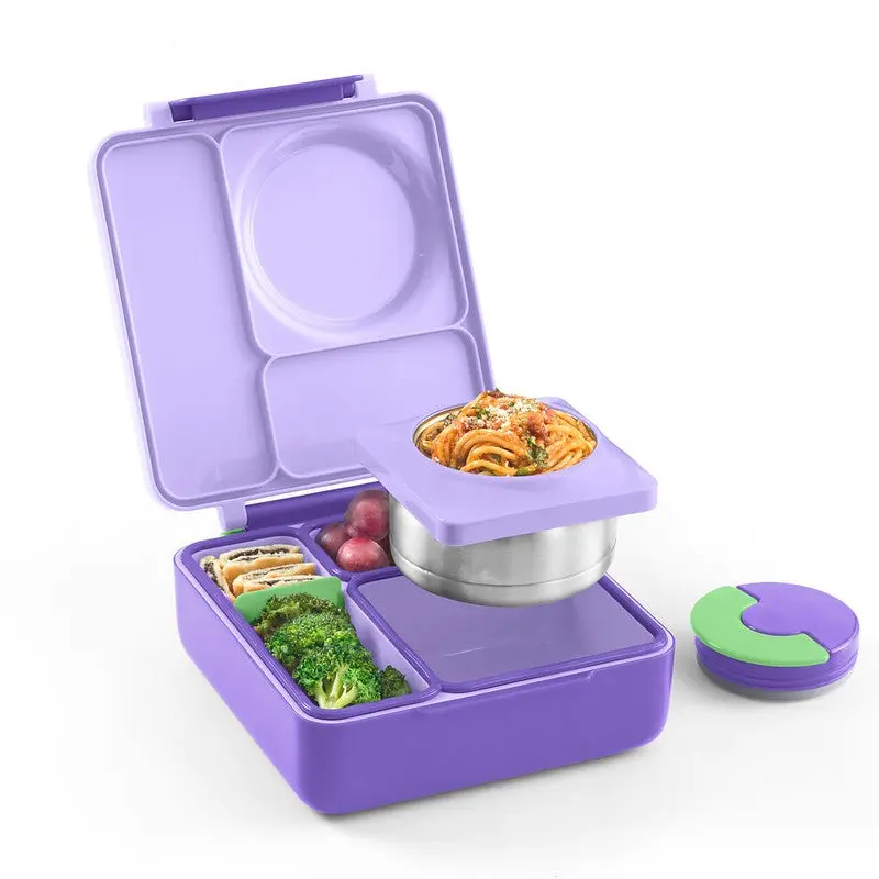Insulated Bento Lunch Box with Thermos & 3 Compartments – Leak-Proof Stainless Steel Meal Prep Container, Durable, Easy to Clean & Perfect for School, Work & Travel