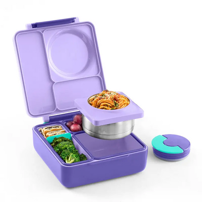 Insulated Bento Lunch Box with Thermos & 3 Compartments – Leak-Proof Stainless Steel Meal Prep Container, Durable, Easy to Clean & Perfect for School, Work & Travel