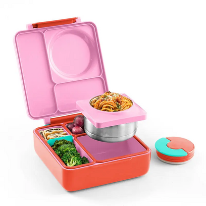 Insulated Bento Lunch Box with Thermos & 3 Compartments – Leak-Proof Stainless Steel Meal Prep Container, Durable, Easy to Clean & Perfect for School, Work & Travel