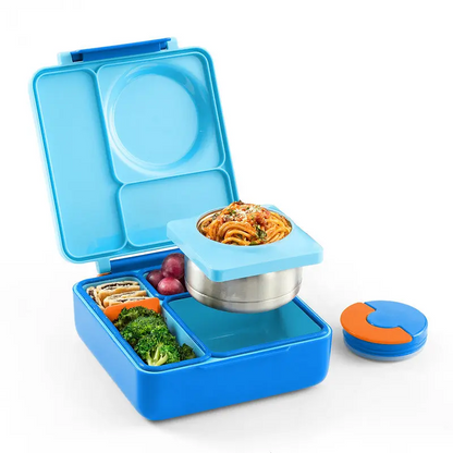 Insulated Bento Lunch Box with Thermos & 3 Compartments – Leak-Proof Stainless Steel Meal Prep Container, Durable, Easy to Clean & Perfect for School, Work & Travel