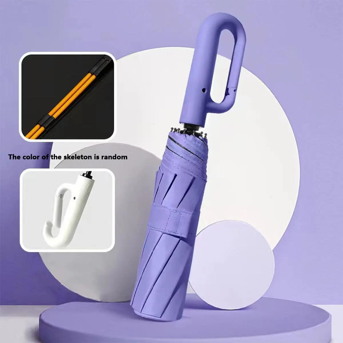 Automatic FoldingWindproof Umbrella -Compact WaterproofRain Umbrella with Easy-Grab Loop, PortableTravel Design for Men &Women