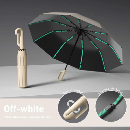 Automatic FoldingWindproof Umbrella -Compact WaterproofRain Umbrella with Easy-Grab Loop, PortableTravel Design for Men &Women