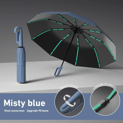 Automatic FoldingWindproof Umbrella -Compact WaterproofRain Umbrella with Easy-Grab Loop, PortableTravel Design for Men &Women