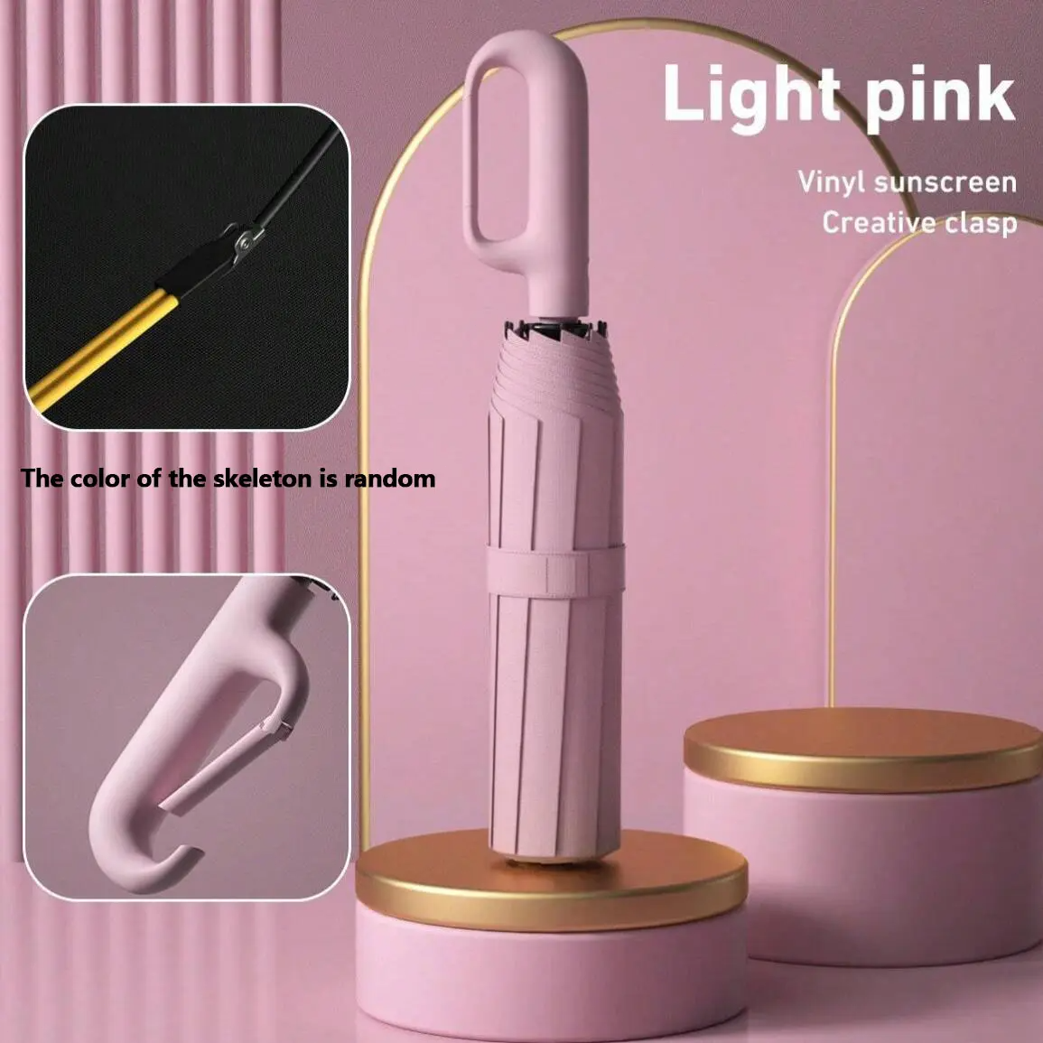 Automatic FoldingWindproof Umbrella -Compact WaterproofRain Umbrella with Easy-Grab Loop, PortableTravel Design for Men &Women