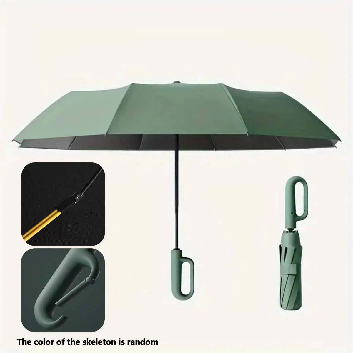 Automatic FoldingWindproof Umbrella -Compact WaterproofRain Umbrella with Easy-Grab Loop, PortableTravel Design for Men &Women
