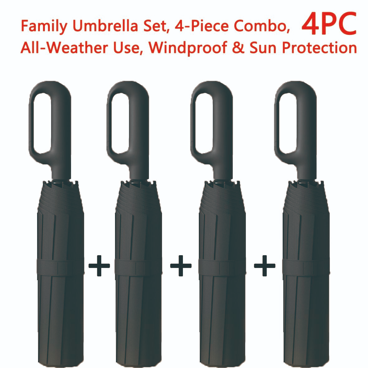 Automatic FoldingWindproof Umbrella -Compact WaterproofRain Umbrella with Easy-Grab Loop, PortableTravel Design for Men &Women