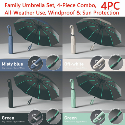 Automatic FoldingWindproof Umbrella -Compact WaterproofRain Umbrella with Easy-Grab Loop, PortableTravel Design for Men &Women