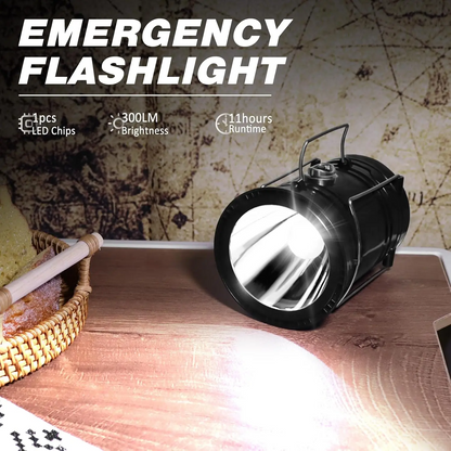 4-Pack Solar Camping Lanterns – Rechargeable LED Lights with Magnetic Base & Foldable Hook, Portable Emergency Lights for Camping, Hiking & Power Outages