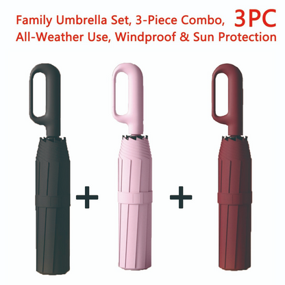 Automatic FoldingWindproof Umbrella -Compact WaterproofRain Umbrella with Easy-Grab Loop, PortableTravel Design for Men &Women