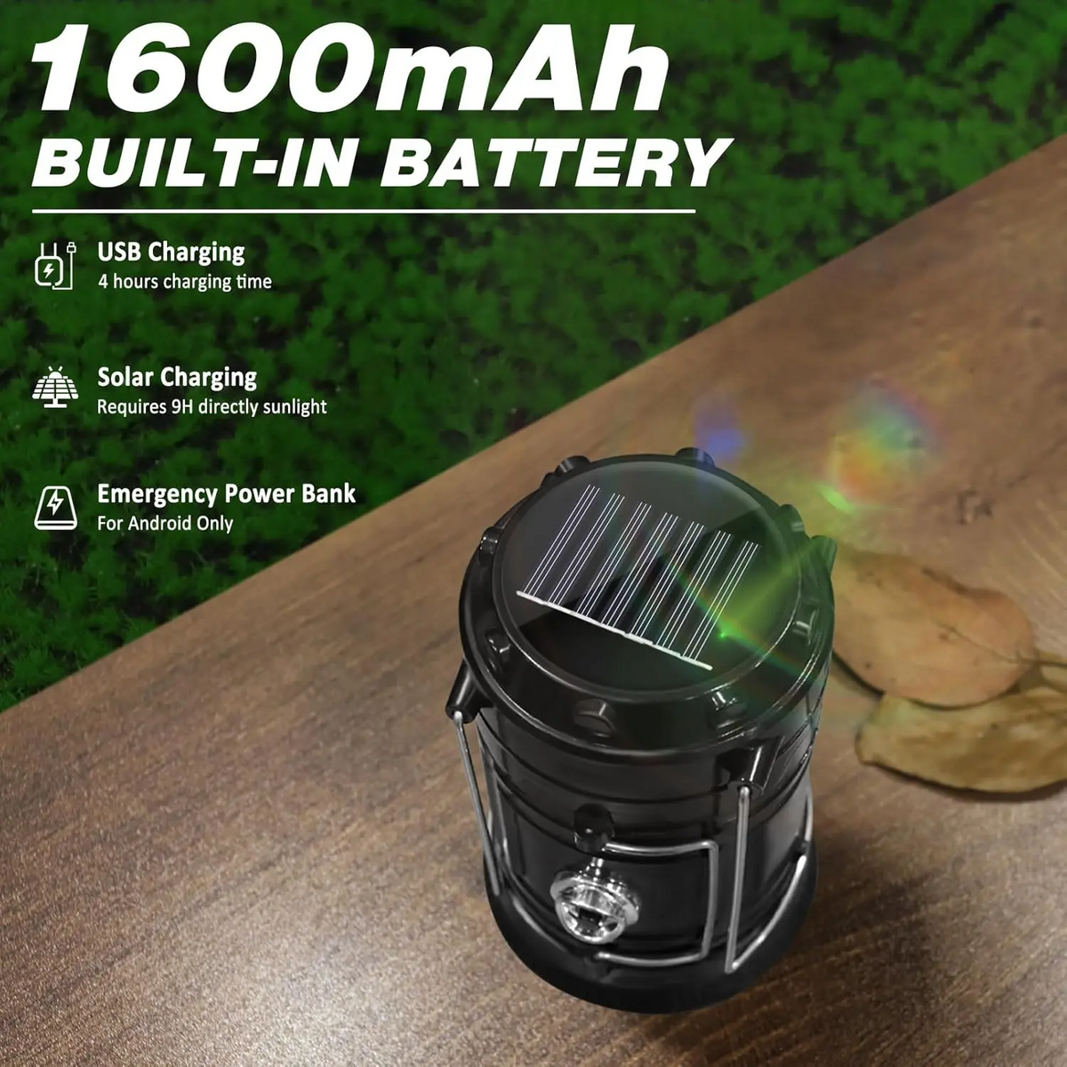 4-Pack Solar Camping Lanterns – Rechargeable LED Lights with Magnetic Base & Foldable Hook, Portable Emergency Lights for Camping, Hiking & Power Outages
