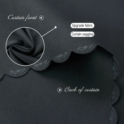 Blackout Window Curtain- No-Drill Magic TapeInstallation, Light-Blocking Privacy Shadefor Bedroom, Living Room& Kitchen
