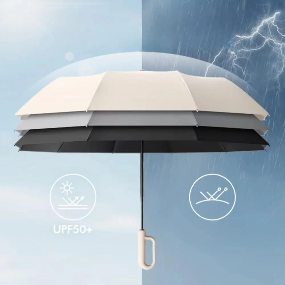 Automatic FoldingWindproof Umbrella -Compact WaterproofRain Umbrella with Easy-Grab Loop, PortableTravel Design for Men &Women