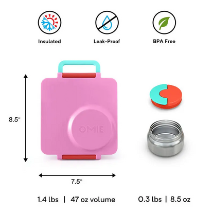 Insulated Bento Lunch Box with Thermos & 3 Compartments – Leak-Proof Stainless Steel Meal Prep Container, Durable, Easy to Clean & Perfect for School, Work & Travel